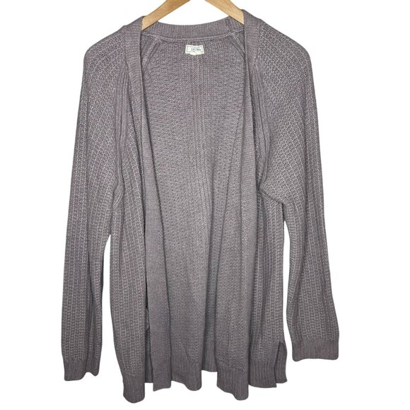 FatFace Womens Cardigan Womens Size 12 Open-Front Knit Pale Iris Purple Cozy - Picture 2 of 7